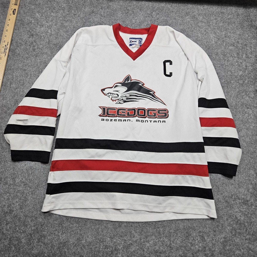 Vintage Bozeman Icedogs‎ Hockey Jersey Mens Large Montana Hagestad #59